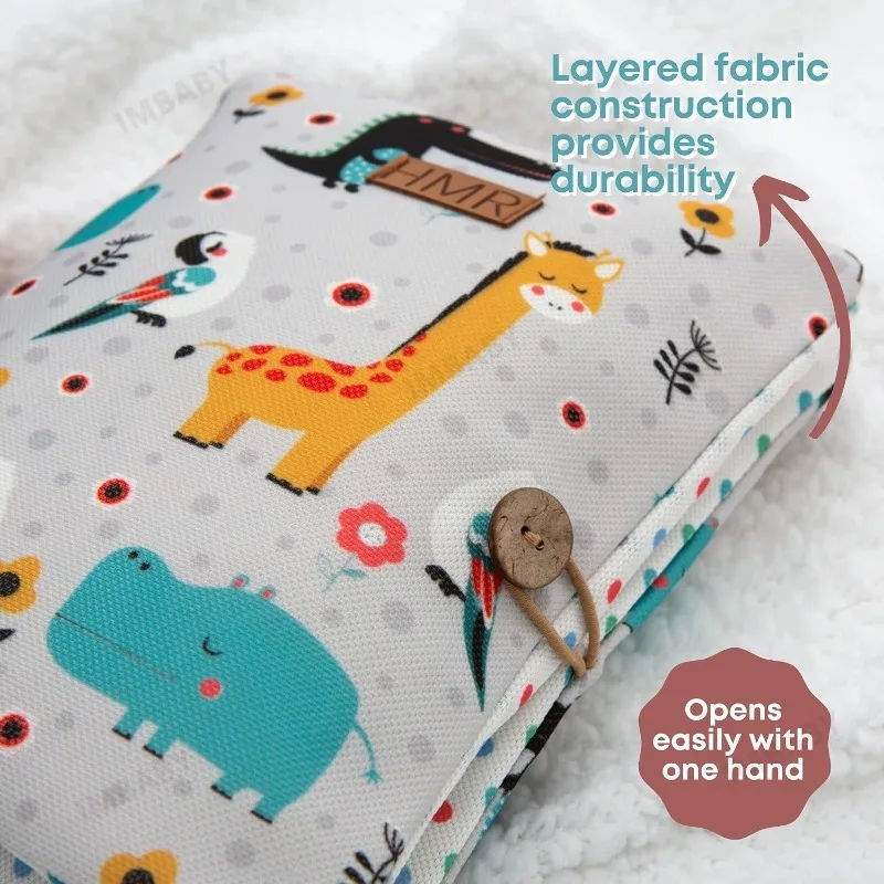 Portable Baby Diaper Organizer Bag Multilayer Nappy Storage Pouch With Wipes Pocket Lightweight Travel Baby Essentials Carry Bag