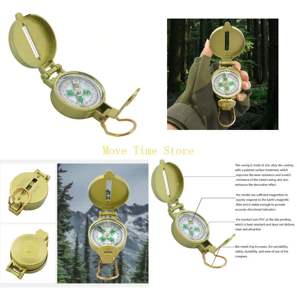 92ME Professional Militaries Compasses Quality Hiking Fixed Precisions Hiking Compasses