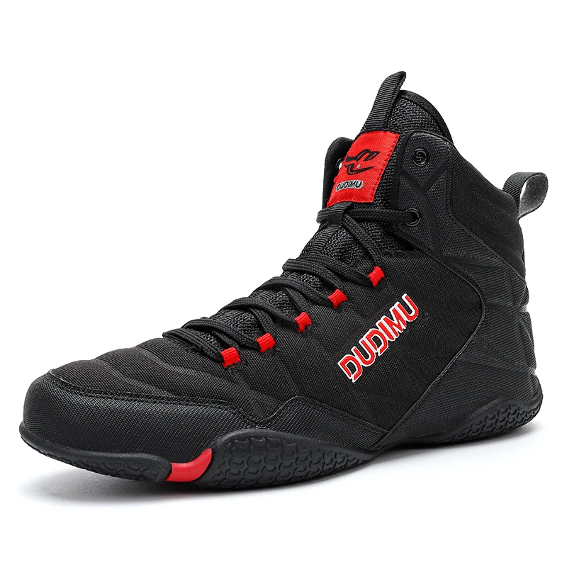 Professional Red Boxing Sneakers Men Anti-Slip Training Wrestling Shoes Breathable Combat Sneakers Men Boxing Fighting Boots