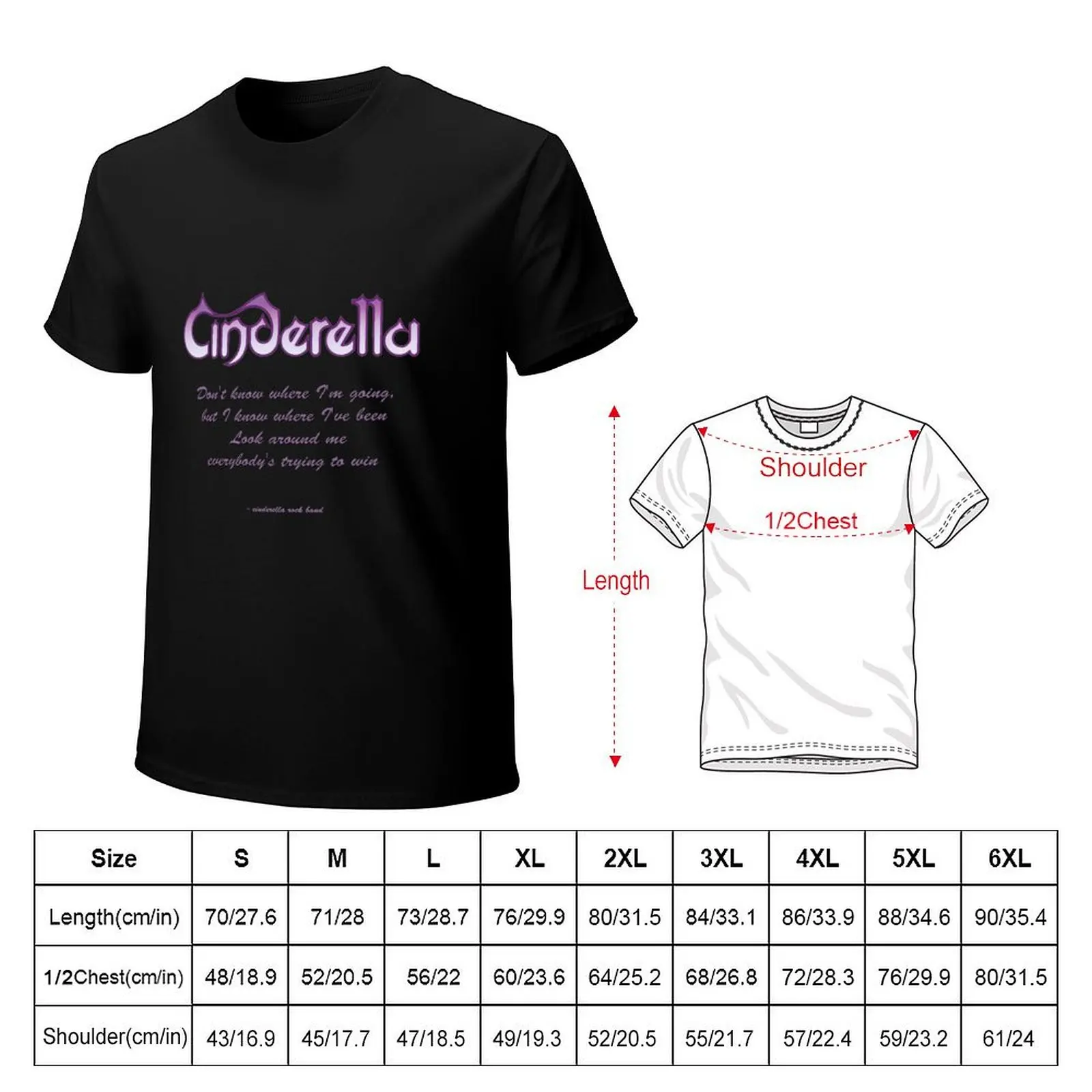 CINDERELLA ROCK BAND T-Shirt quick-drying shirts graphic tee summer tops cute clothes mens workout shirts