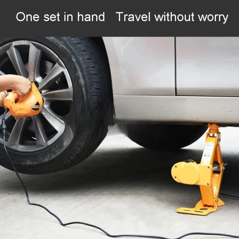 3 Ton Electric Car Jack Kit Lifting Set 12V 3 in 1 scissors Jacks With Impact Wrench And 150psi Pump 42cm Auto Lift repair Tools