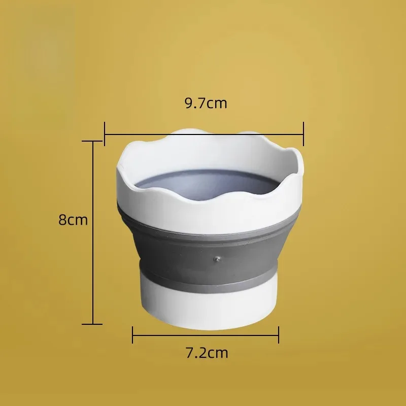Artist Water Cup - Grey Paint Brush Washer Folding Washing Bucket Retractable Brush Bucket
