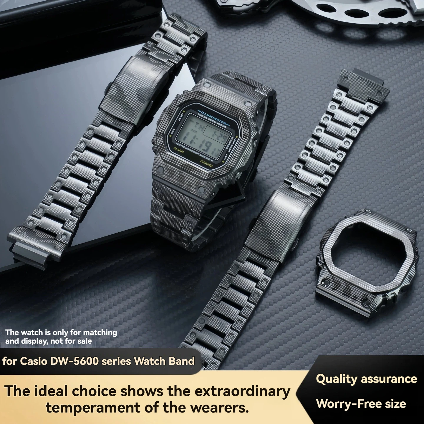 Stainless Steel Watch Case Bezel Strap For Casio G-SHOCK DW5600/GW-M5610/GW-B5600 Metal Replacement Watchband Accessories