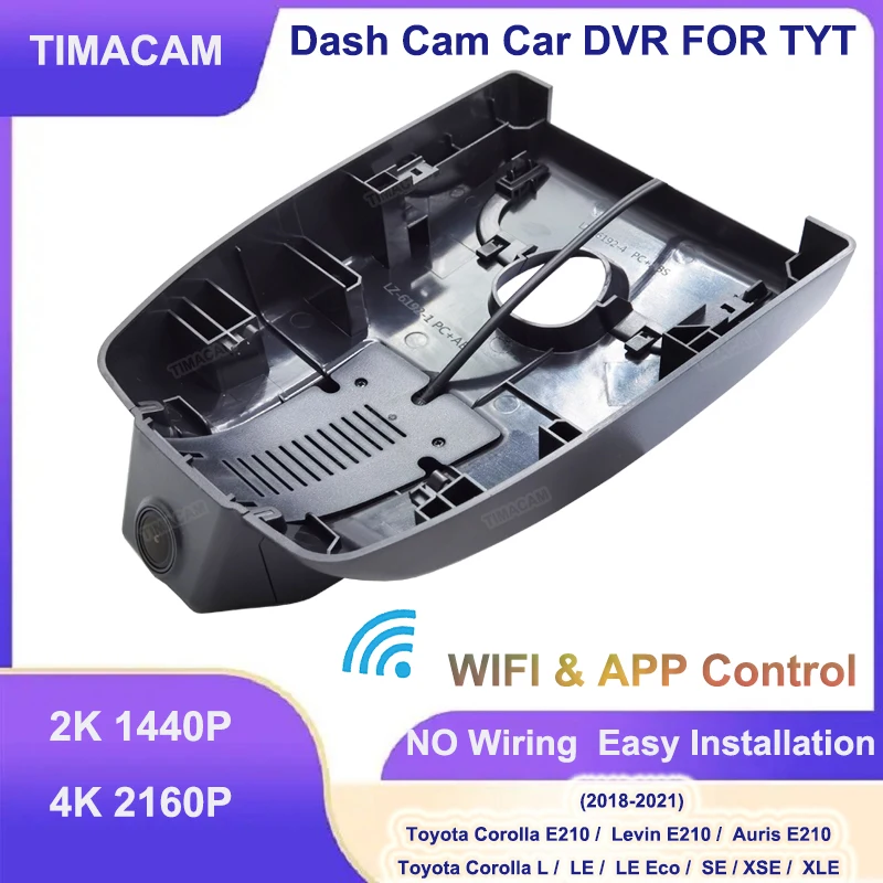 For Toyota Corolla L LE SE XSE XLE For Toyota Levin For Toyota Auris 2018-2021 E210 Dash Cam 2K 4K Plug and Play Video Recorder