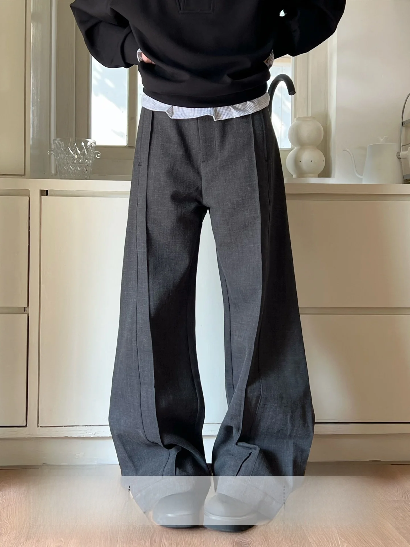 

Классические плиссированные брюки Ja Classic с 3D-драпировкой, свободные повседневные брюки Micro Neutral Sle для женщин, прямые, со средней талией, длинные