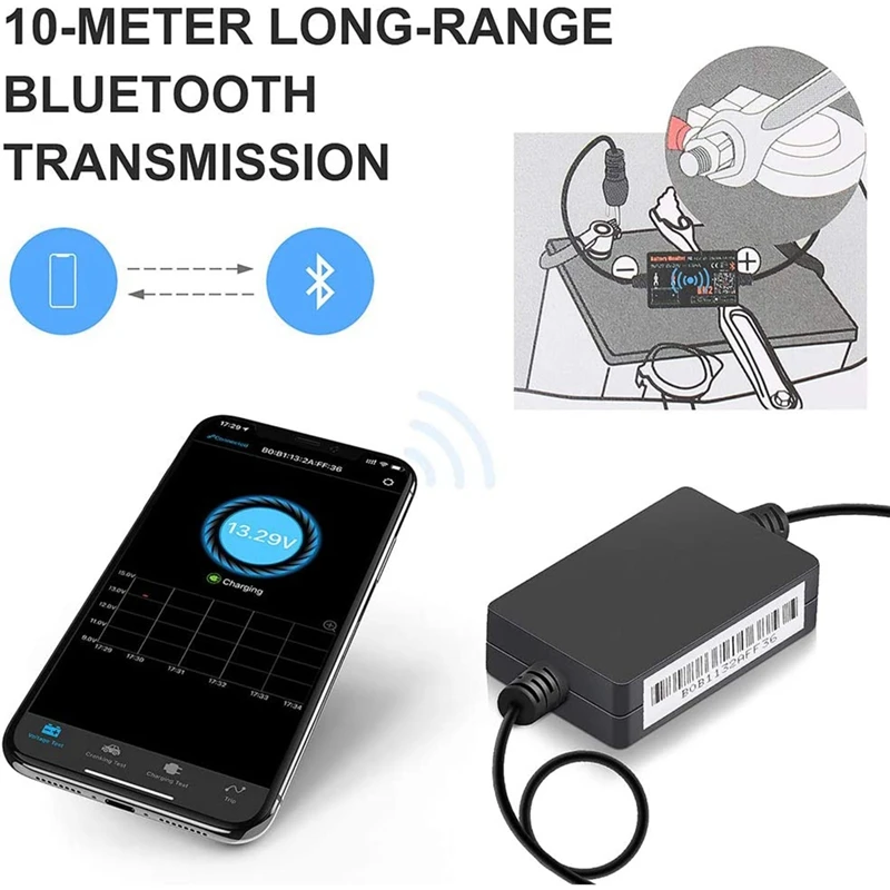 Bluetooth BM2 12V Battery Monitor Car Battery Analyzer Test Battery Diagnostic Tool For Android IOS Phone