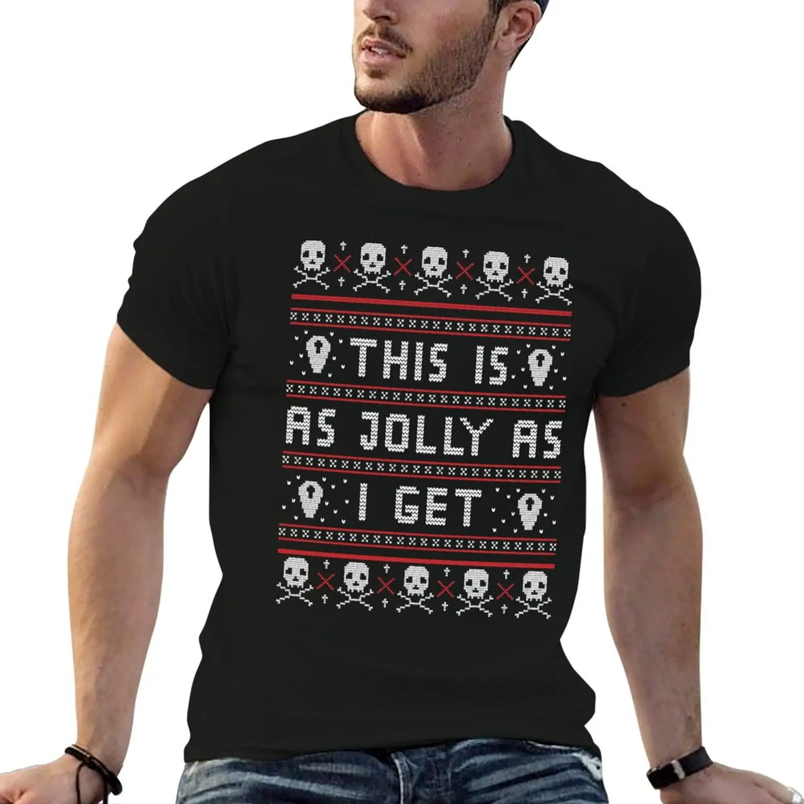 Emo Gothic Ugly Christmas Sweater T-Shirt t shirt men 100% cotton luxury brand t shirts cotton 100% T-Shirt