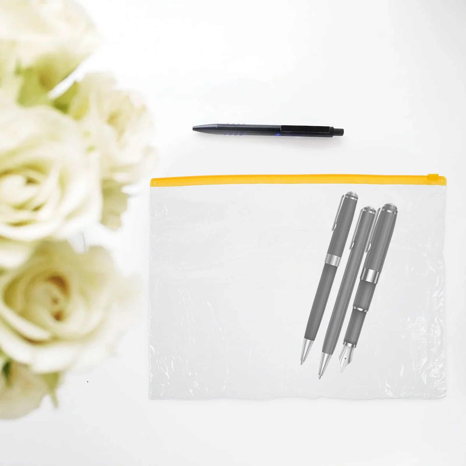 

20Pcs Plastic Zipper File Bag Thick PVC Folder Document Organizer Portable A4 Letter Size Storage Travel School Office