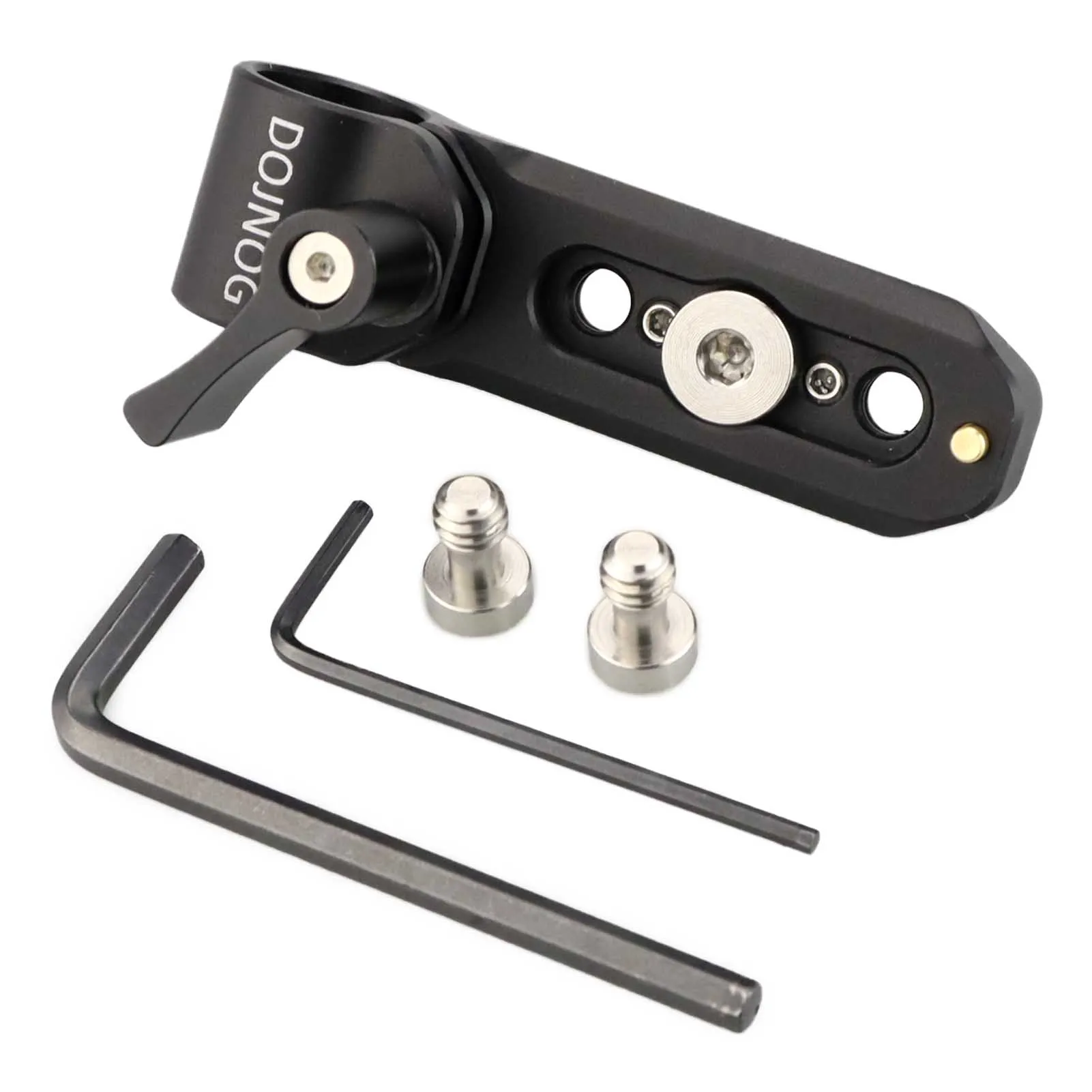 DOJNOG Single 15mm Rod Clamp with NATO Rail,for ARRI Locating Hole,Compatible with Standard 15mm Rod and NATO Clamp -230