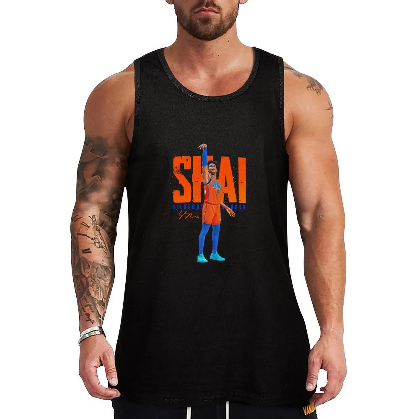 

Shai Gilgeous-Alexander Tank Top gym clothes for man Men's t-shirt Men gym sportswear bodybuilding for men