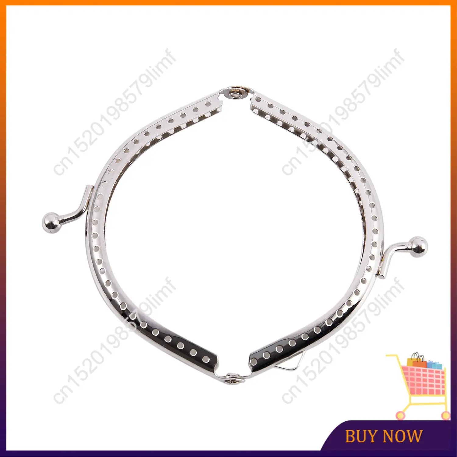 

Doings!5 Metal Frames Snap Clasp Arch Pattern Coin Style Purse Silver