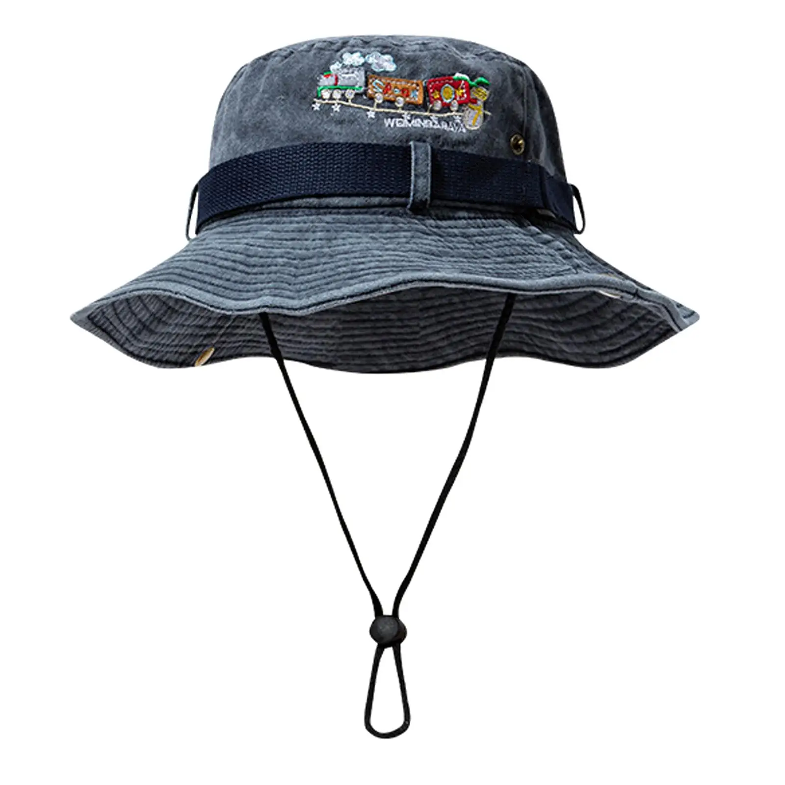 Classic Wide Brim Bucket Hat with Adjustable String Trendy Unisex Sun Hat Lightweight Outdoor Travel