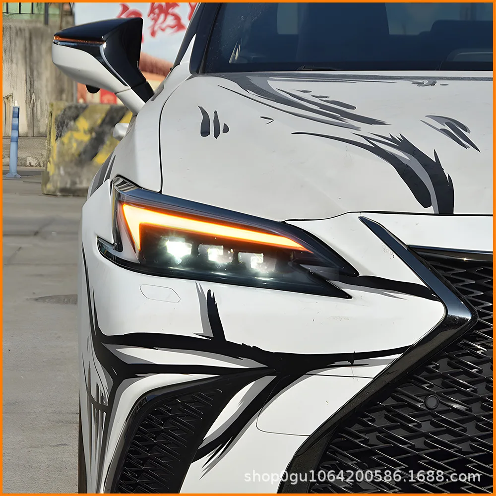 Four-Eye Square Matrix LED Headlights for Lexus ES (2018-2024) with Streamer Turn Signal