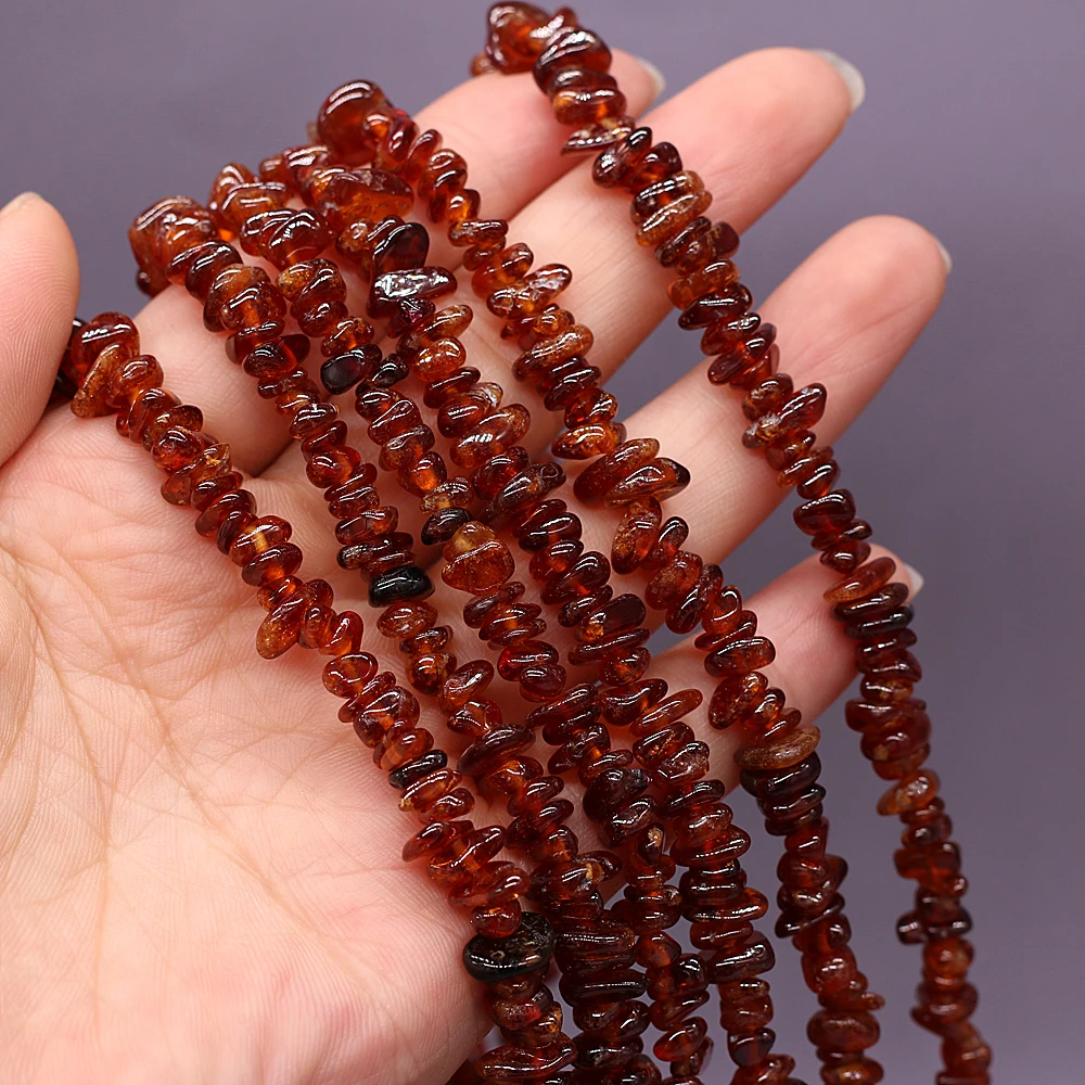 Muladhara Irregular Orange Garnet Natural Stonesemi Precious Stone Loose Beads for Jewelry Making DIY Bracelets Necklace