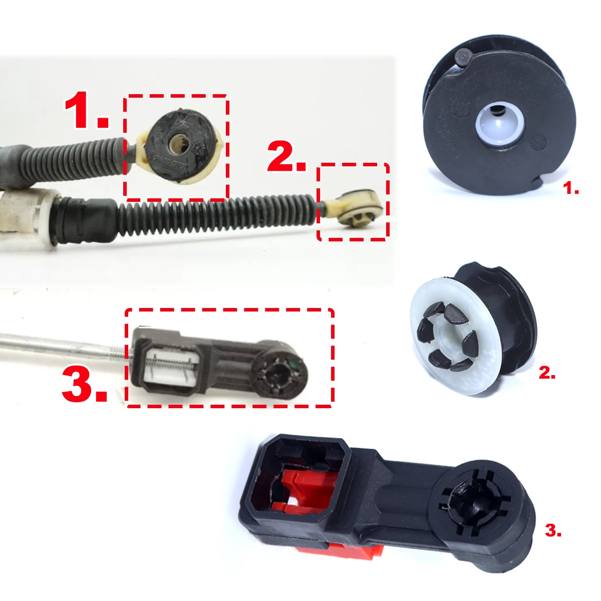 

Gear Shift Lever Linkage Bushing Repair Kit For Renault Fluence MK1 L3 09-17 Manual Transmission Rubber Sleeve Replacement Parts