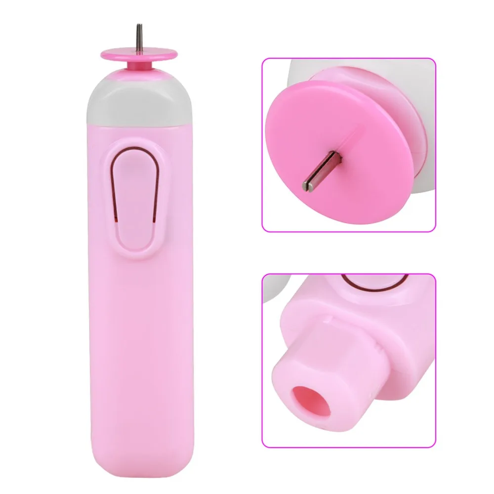Herramienta Eléctrica de Plástico para Quilling, Ligera y Automatizada, para Manualidades en Papel, en Rosa y Azul, Herramienta Eléctrica Ranurada para Arte de Quilling