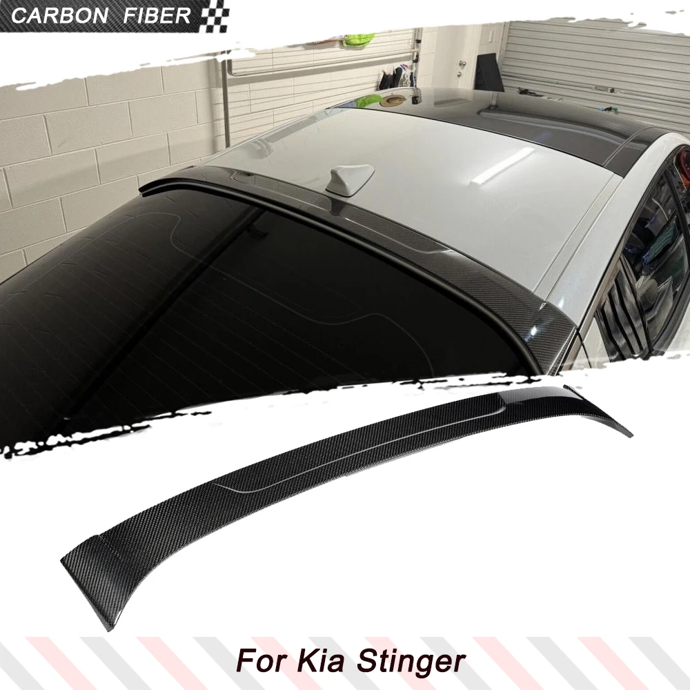 

Carbon Fiber Car Rear Roof Spoiler For Kia Stinger 2018-2023 Rear Boot Spoiler Roof Window Spoiler Wing Body Kits Gloss Black