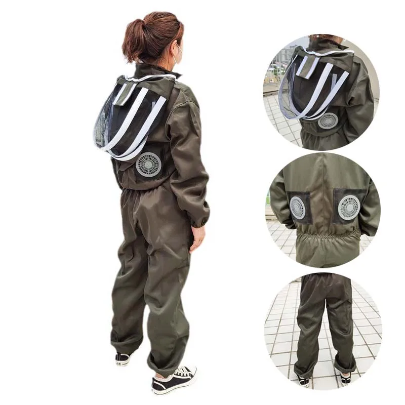Full set of one piece breathable bee keeping clothes, thickened protective clothing, protective clothing, keeping Hooded clothes