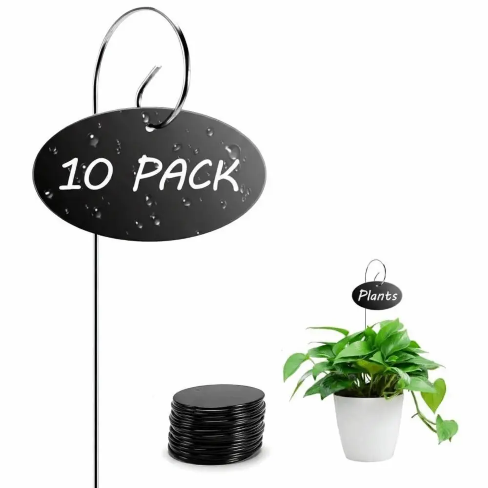Acrylic Material Plant Labels Weatherproof Metal Construction Plant Markers Decorative Design Heavy Duty Garden Stakes