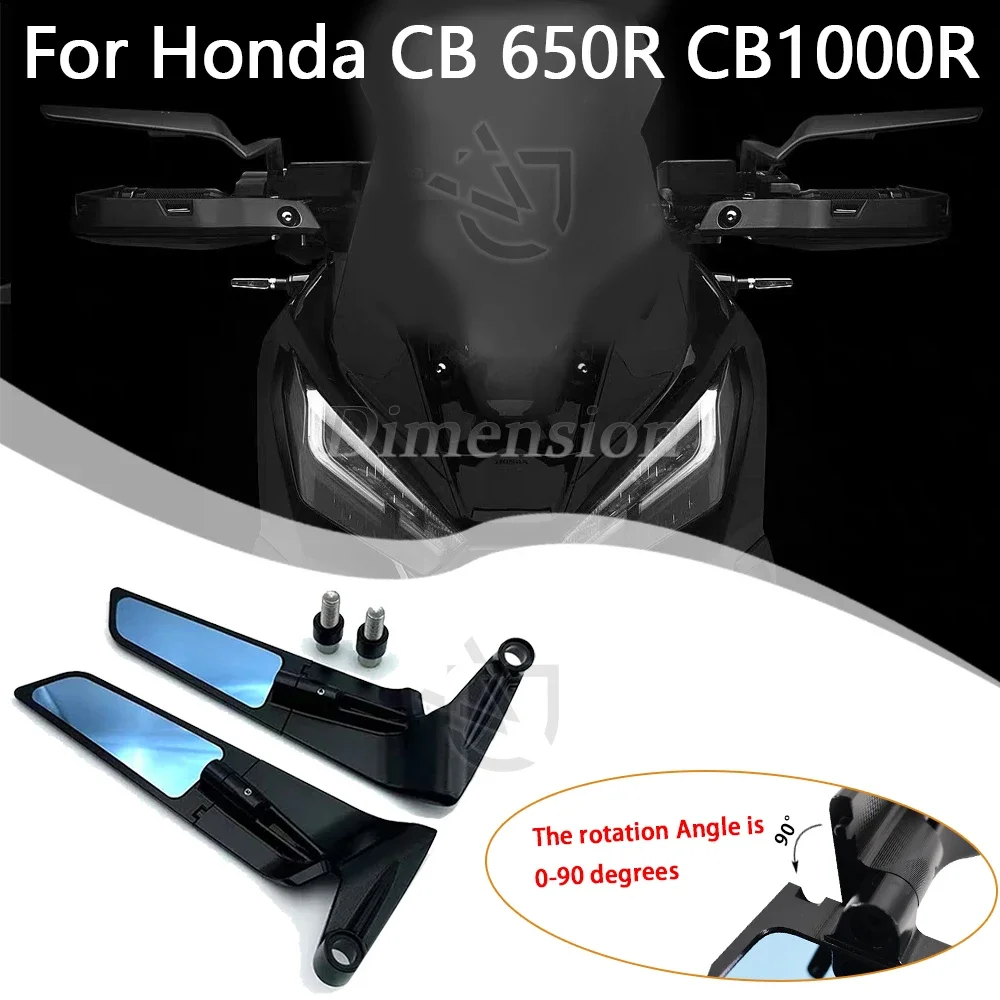 

New Motorcycle Accessories For Honda CB 650R CB1000R 2021-2023 360° Side-Mirror Wind Wing Side Rearview Reversing Mirror
