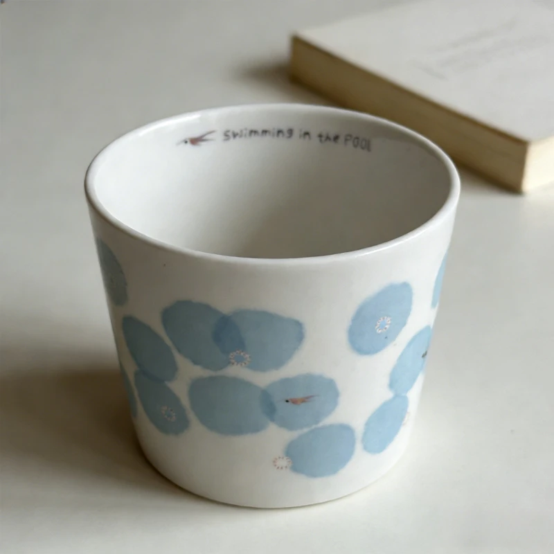 

New Ceramic Cup Milk Coffee Cup Home Exquisite Mug High Appearance Small Couple Handmade Drinking Cup for Home Office Daily Use