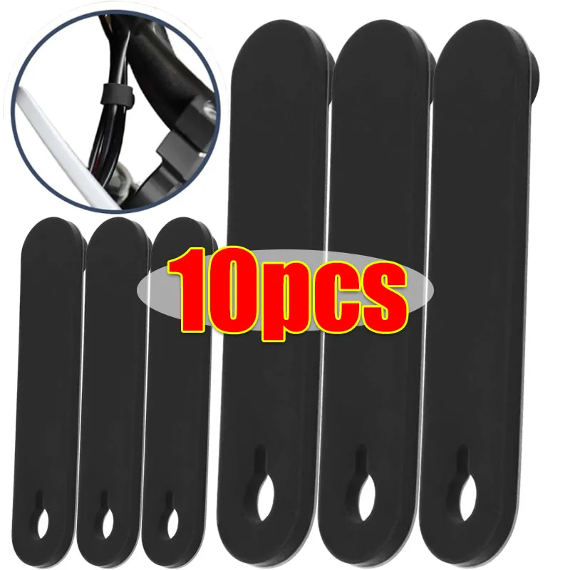 Cable Tie Elastic Clamp for Motorcycle Car Bike Black Rubber Clutch Cables Anti-Hardening Wire Organizer Strap Anti-Hardening