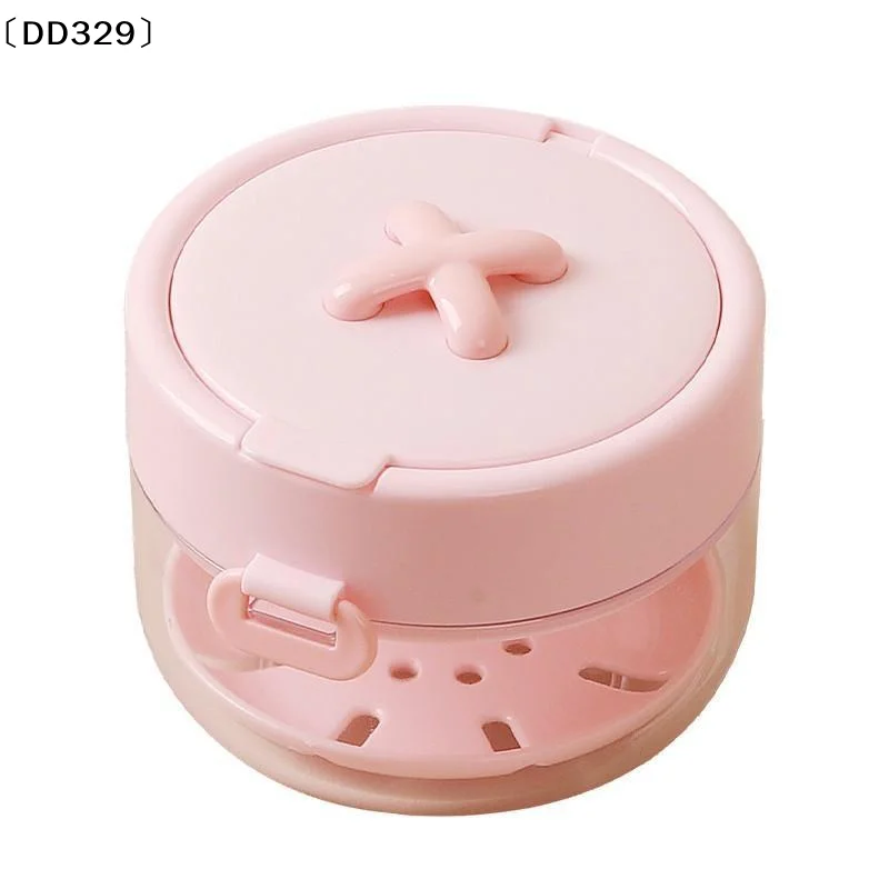 1Pcs 3 In 1 Portable Double-layer Denture Case With Cleaning Brush Storage Box Donut Braces Retainer Braces Organizer〔DD329〕