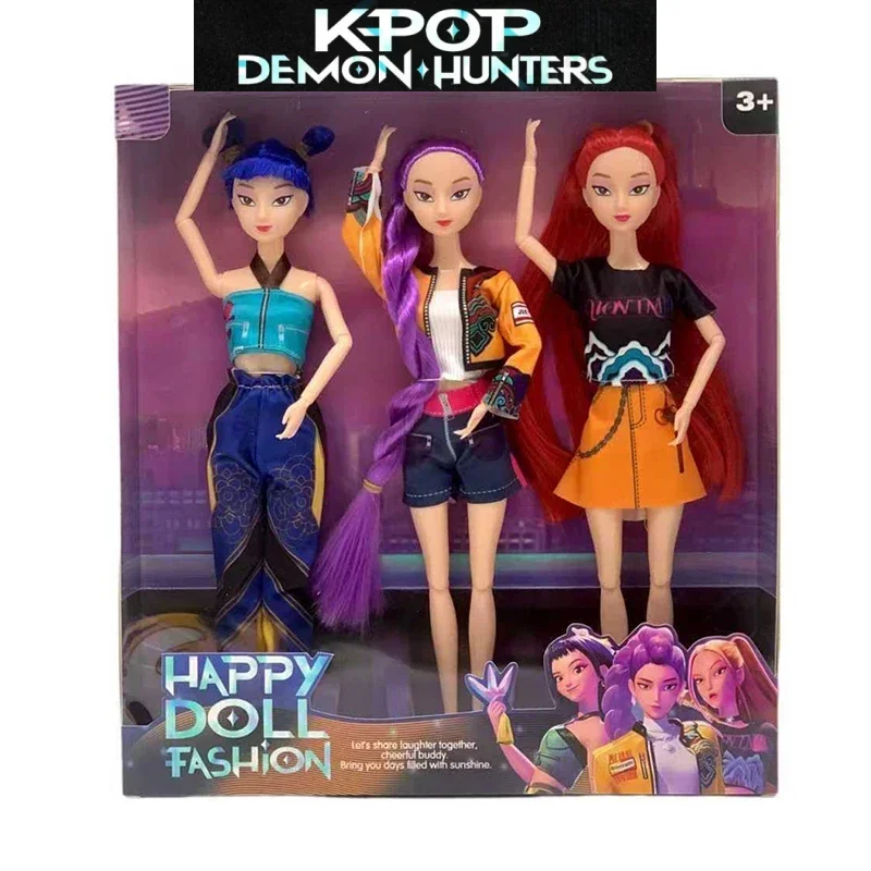Boneka Mainan Baru Kpop Demon Hunters Action Figure Rumi Mira Zoey Boneka Putri Cantik Bayi Perempuan Boneka Plastik DIY untuk Anak Perempuan()