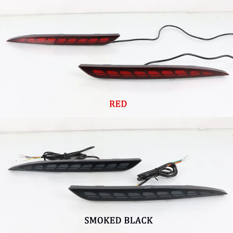 For Tesla Model Y 2019 - 2022 3-in-1 Functions 12V LED Bumper Light Rear Fog Lamp Brake Light Dynamic Turn Signal Reflector