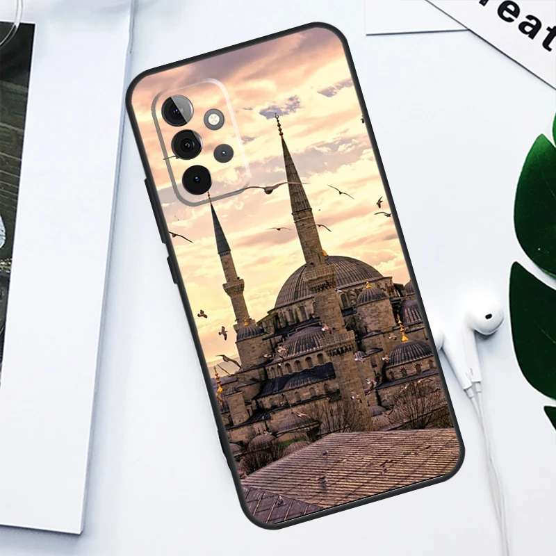 Arabic Muslim Mosque Building Case For Samsung Galaxy A34 A54 A14 A13 A23 A33 A53 A12 A22 A32 A52 A51 A71 Phone Cover