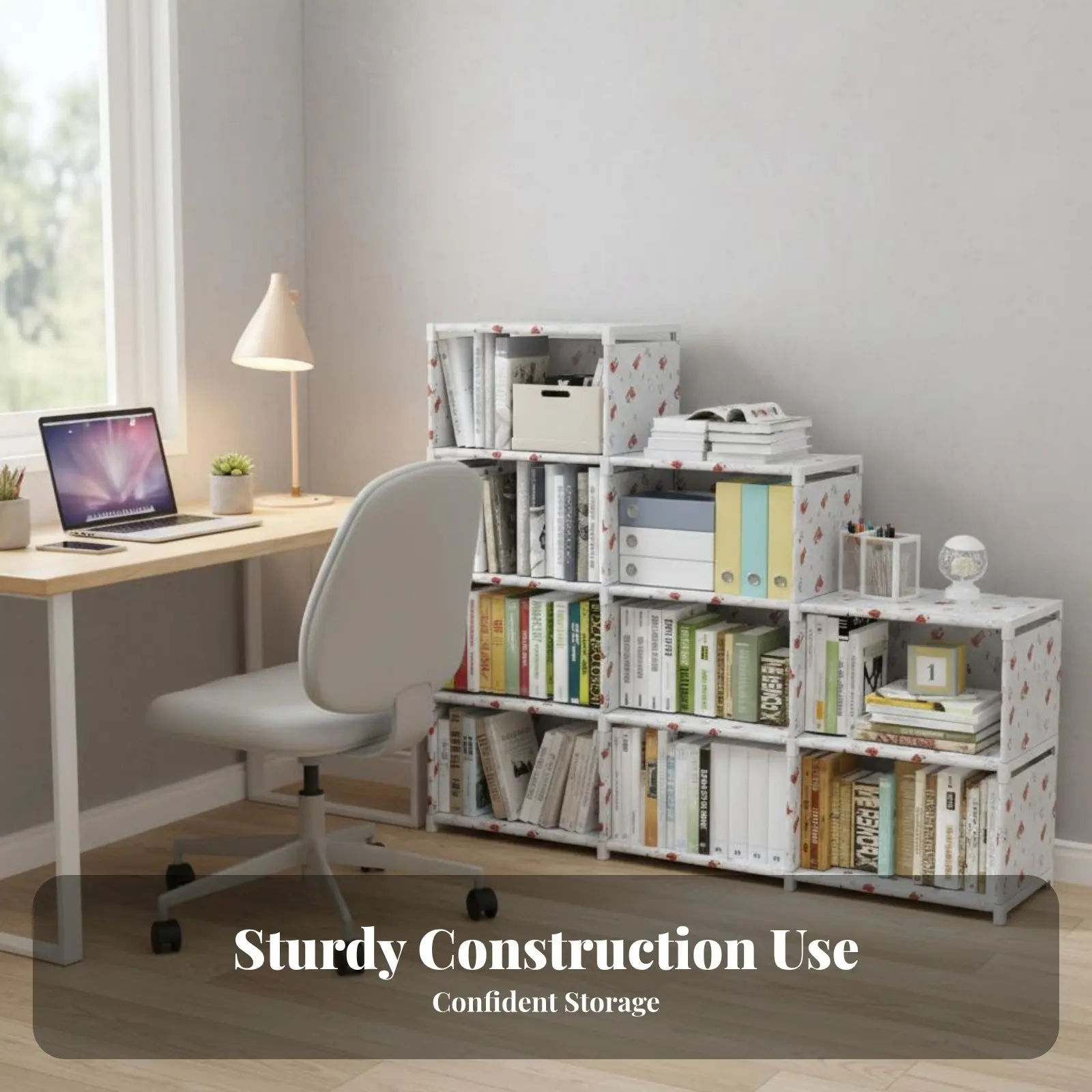 Adaptable Cube Shelf Particle-Resistantresistant Shelving Single Unit Easy Assembly Streamlined Design for Families, Hobbyists