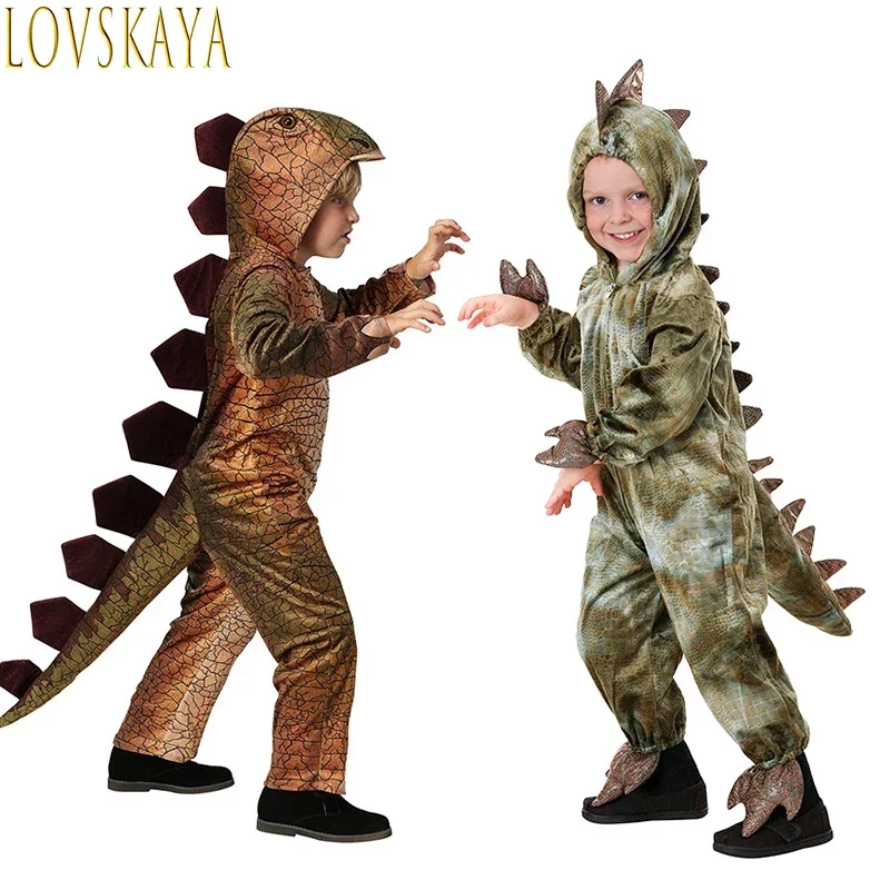 

Halloween Children's Dinosaur Costume Tyrannosaurus Rex Role Playing jumpsuit Stage Party Character Set Christmas Gift 2014