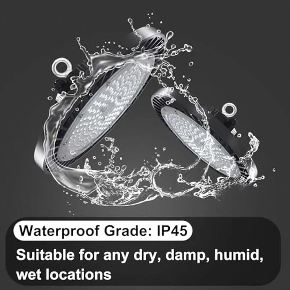 High Bay LED Light 200W 22000LM UFO 6500K Shop Warehouse Workshop Light Fixture