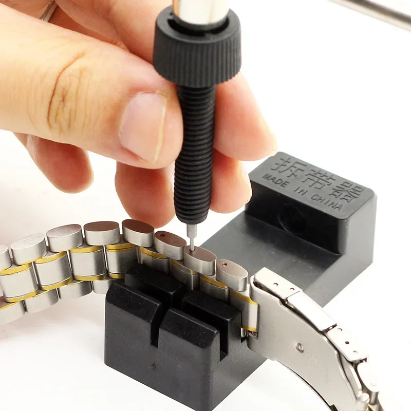 Watch Tool Chain Disassembly for Strap Link Remover Adjustable Watch Tool Slit Strap Bracelet Chain Pin Adjuster Repair Tool Kit