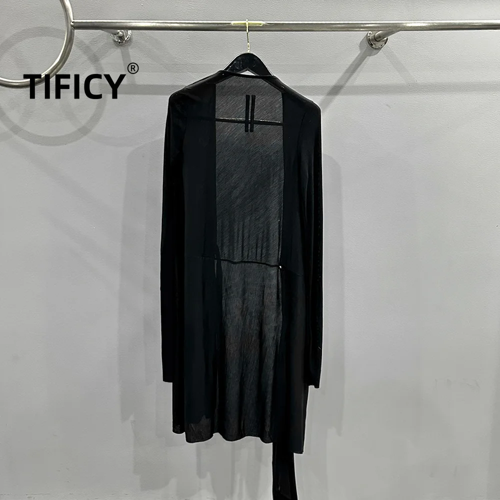 TIFICY Cotton High Street Fashion Women's 2024 Spring/Summer Deep V Sexy Dark Women RO Style Strap Knitted Dress