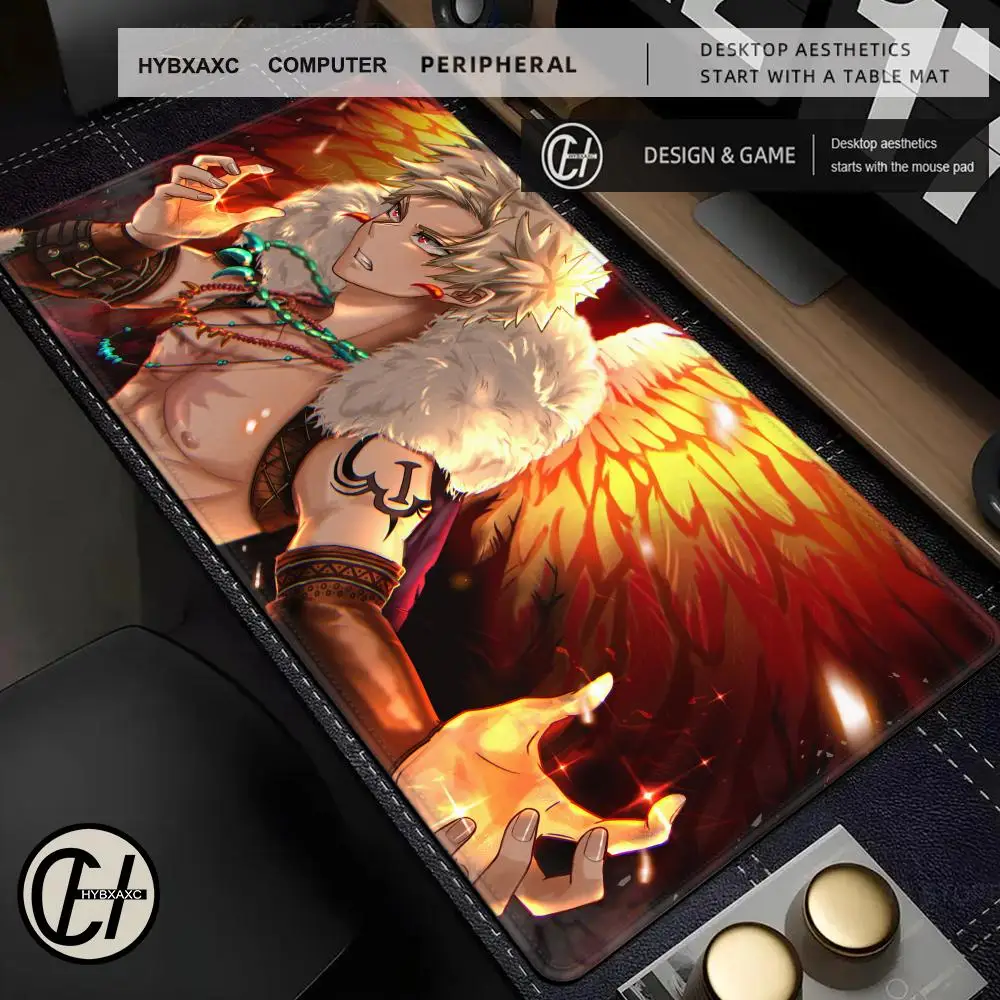 Mouse Pad Rubber PC Gamer Cabinet Mousepad Laptop Anime Bachira Meguru Extended Desk Mat Large Blue Lock Football Keyboard Rug
