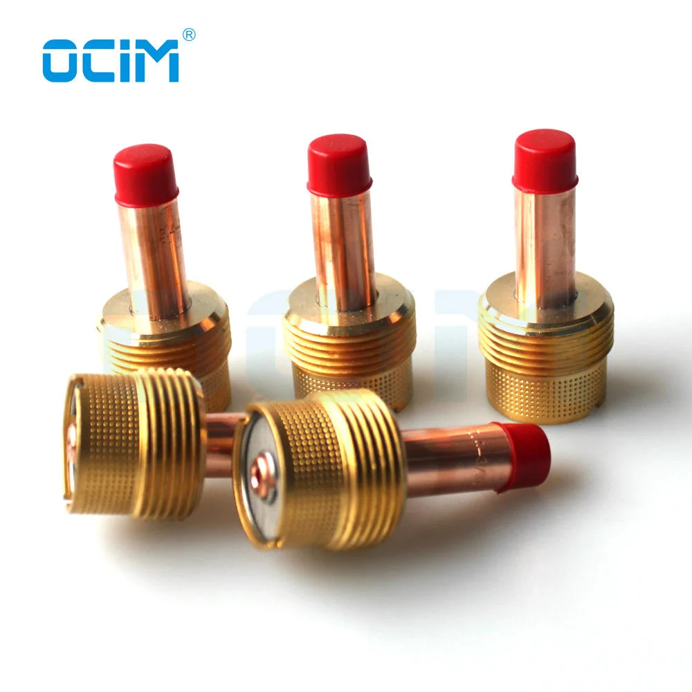 45V0204 45V116 45V64 995795 45V63 Pure Copper Threaded Argon Gas Lens Standard Aperture for TIG Torch WP17/18/26 OCIM