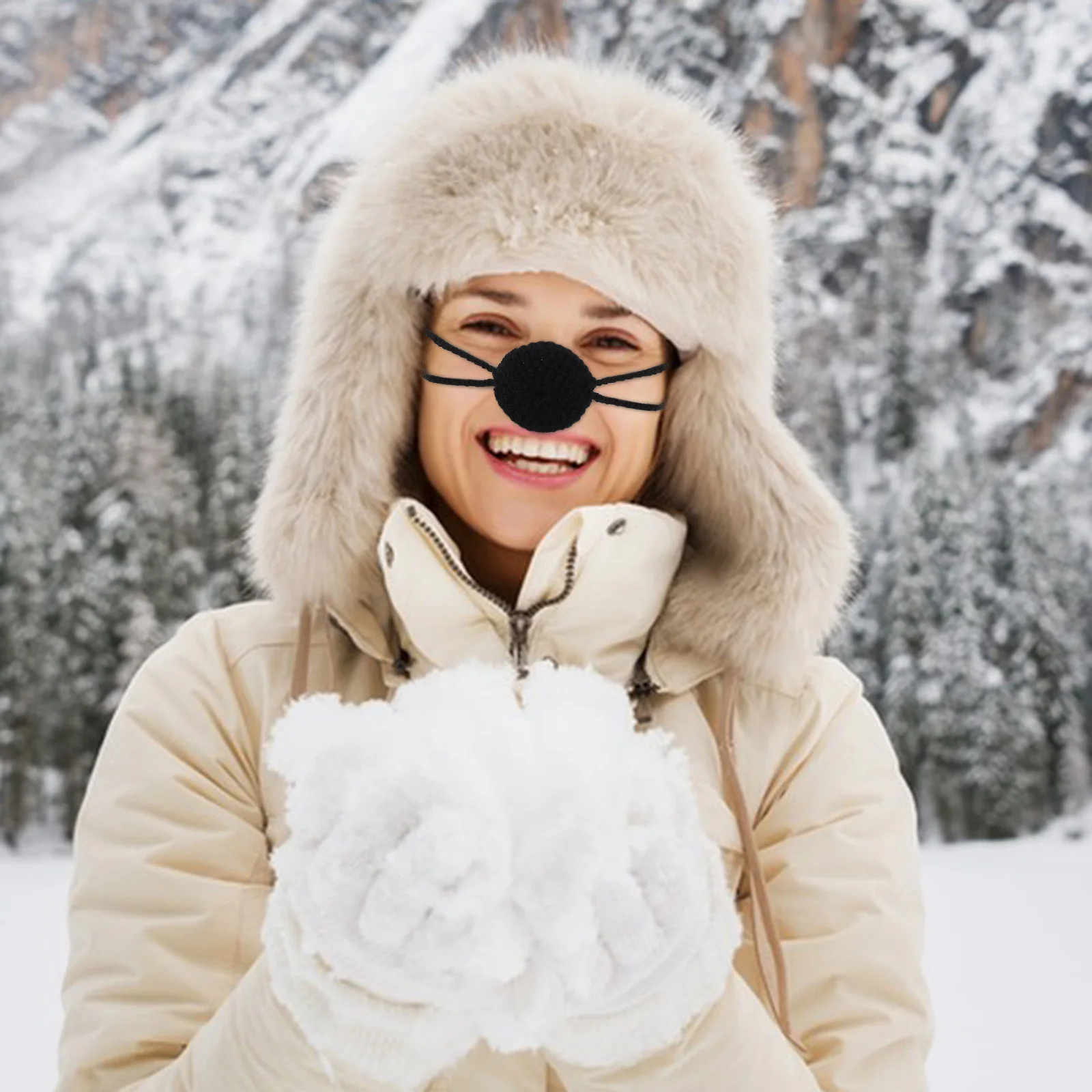 

Knit Nose Protector Winter Warmer Cover Reusable Soft Comfortable Frost Protection For Cold Weather Outdoor Holiday