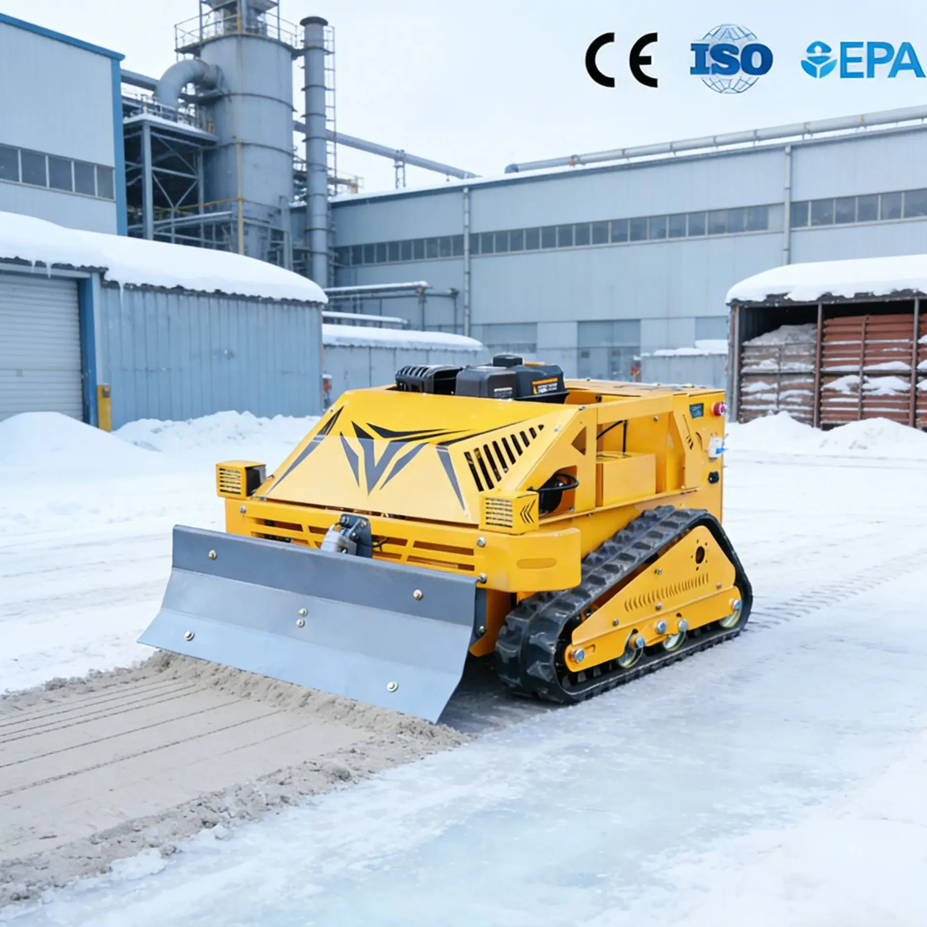 

Customized Remote lights + snow shoveling safe operation at community corridor entrances and garage exits at night in winter