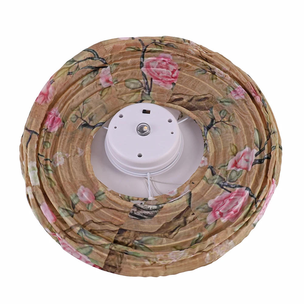 10นิ้ว/25ซม.กันน้ำ LED พลังงานแสงอาทิตย์ผ้าญี่ปุ่นโคมไฟกลางแจ้งเทศกาลงานแต่งงาน Garden แขวนโคมไฟตกแต่ง