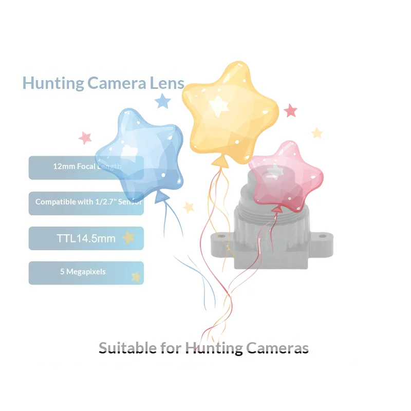 12mm Fixed Focus Lens For Trail Hunting Camera, 1/2.7