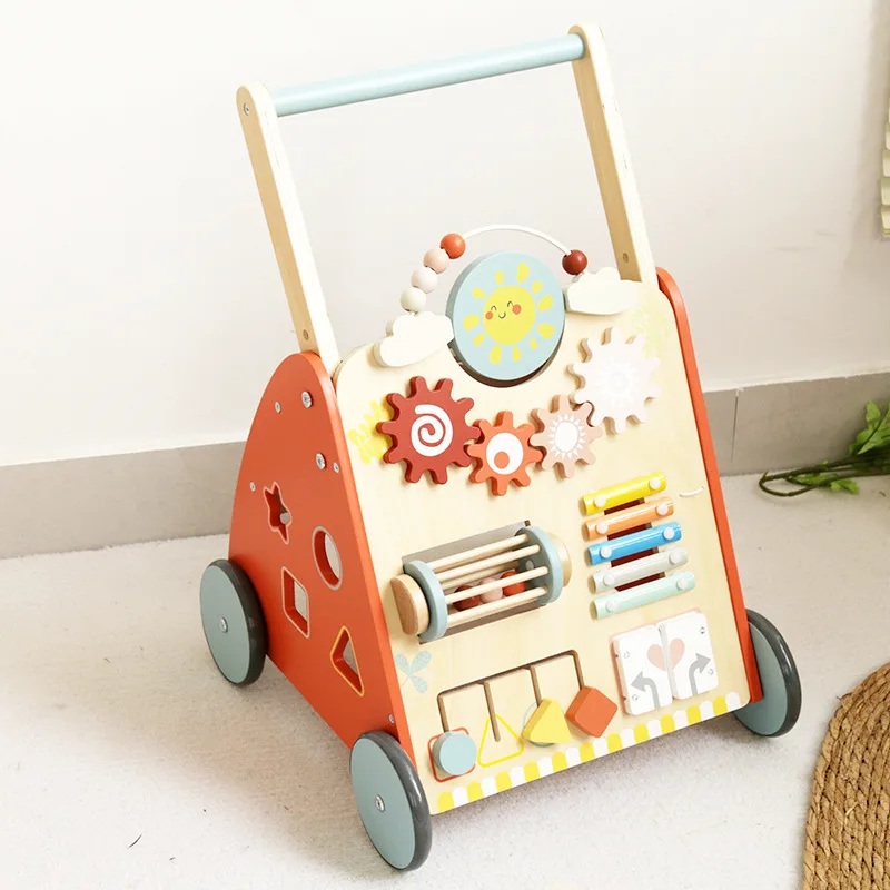 

New children's educational early education steering wheel hand push walker baby learn to walk walker toy
