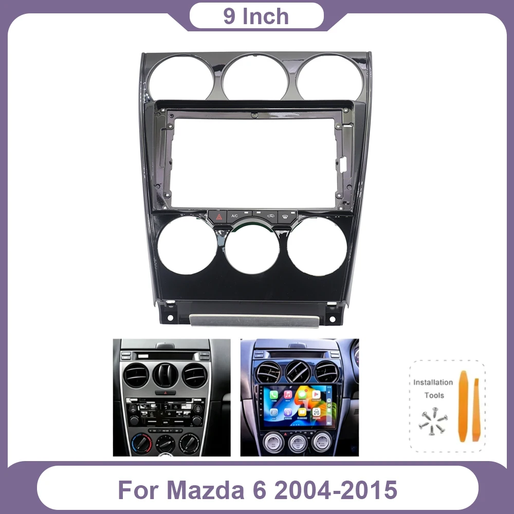 9 Inch Android Car Radio Stereo Multimedia Video Player Navigation Screen Frame Wire Harness Cables For Mazda 6 2004-2015