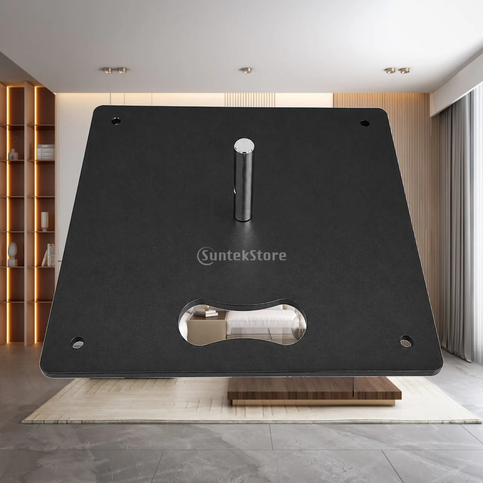 Portable Iron Flag Pole Base Plate with Handhold Cutout for Outdoor Promotional Displays