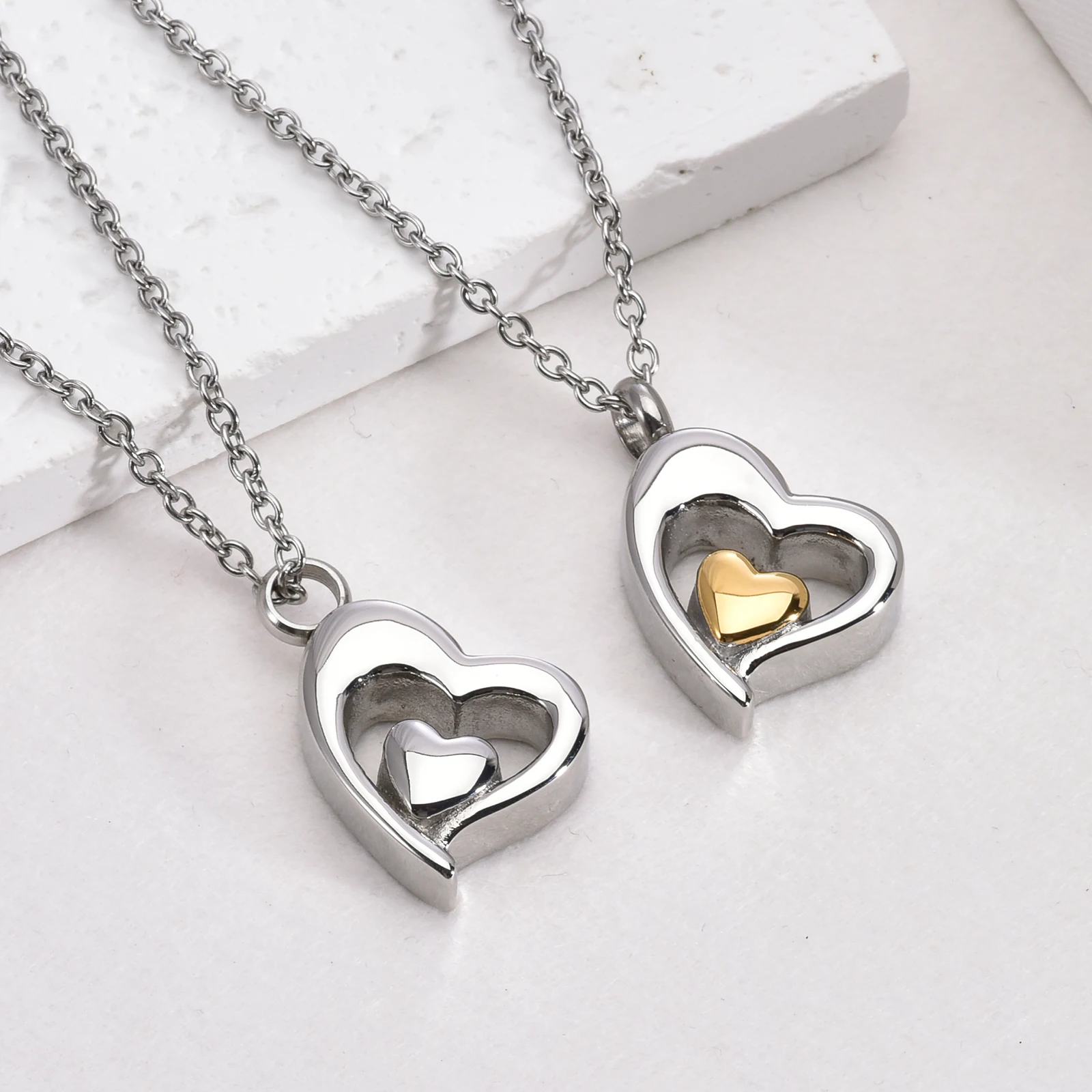 مجوهرات حرق الجثث للرماد للإنسان تذكار من الفولاذ المقاوم للصدأ قلادة تذكارية قلادة جرة الحرق للرماد البشري #1