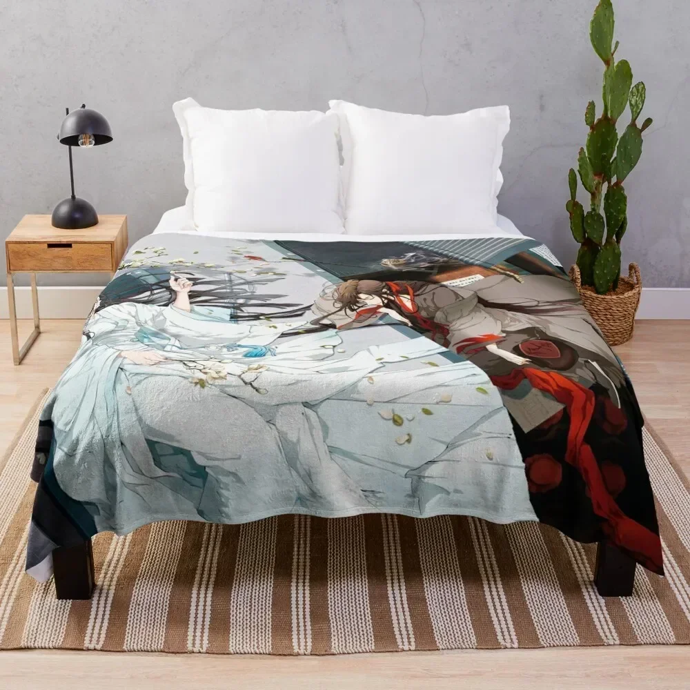 

Wangxian In Gusu Lan Throw Blanket Spring Fall Cozy Throw Blanket for Couch