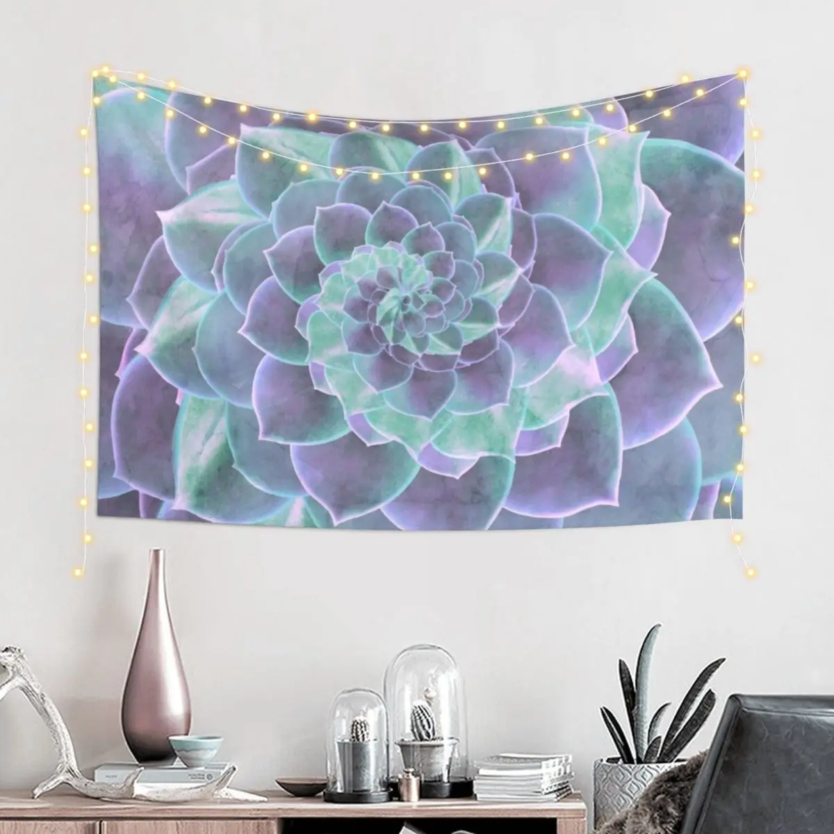 Succulent Rhapsody Tapestry Wall Coverings Decoration Home Tapestry