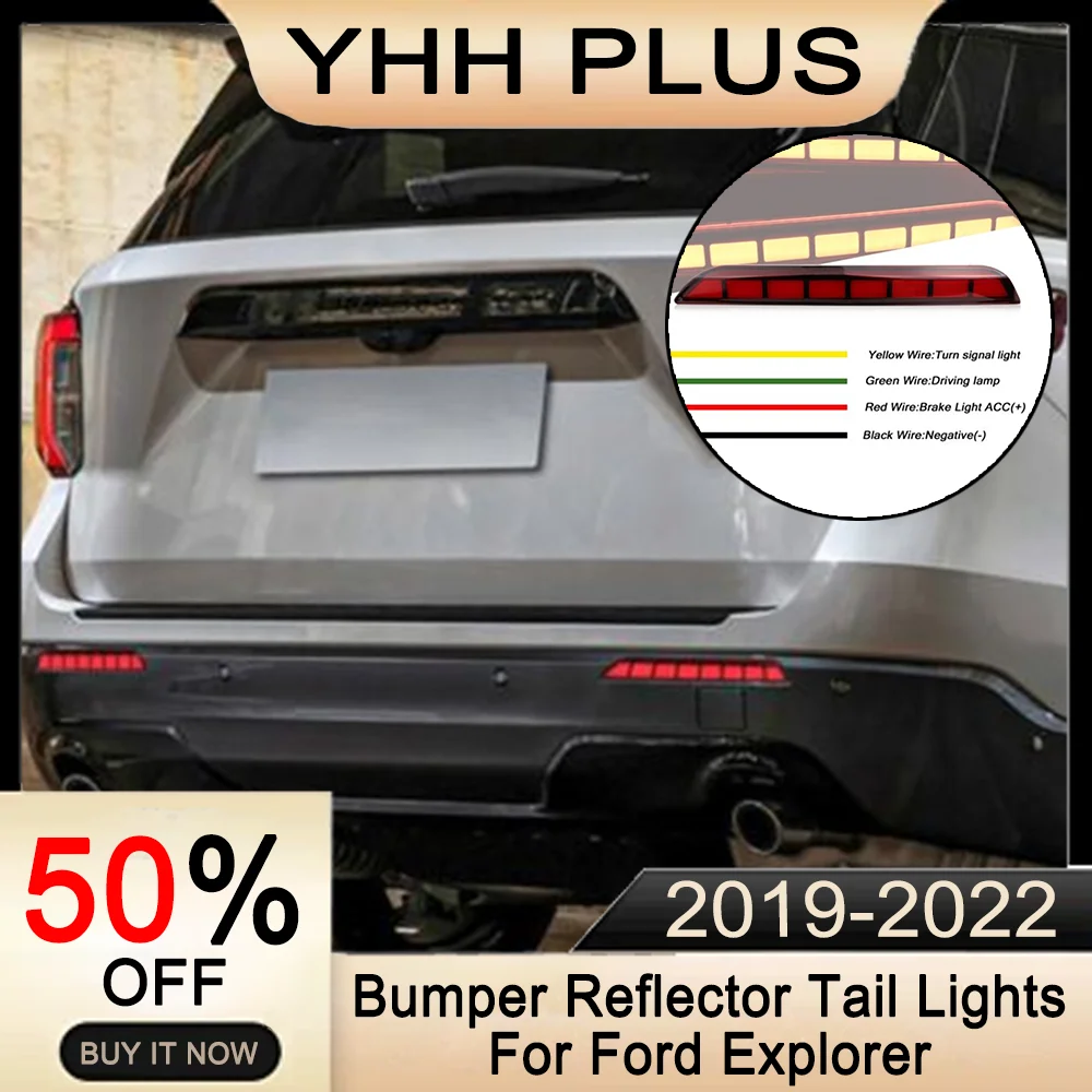 

Bumper Reflector Tail Lights For Ford Explorer 2019-2022 Accessories LED DRL Left&Right Turn Signal Auto Exterior Parts HOT SALE