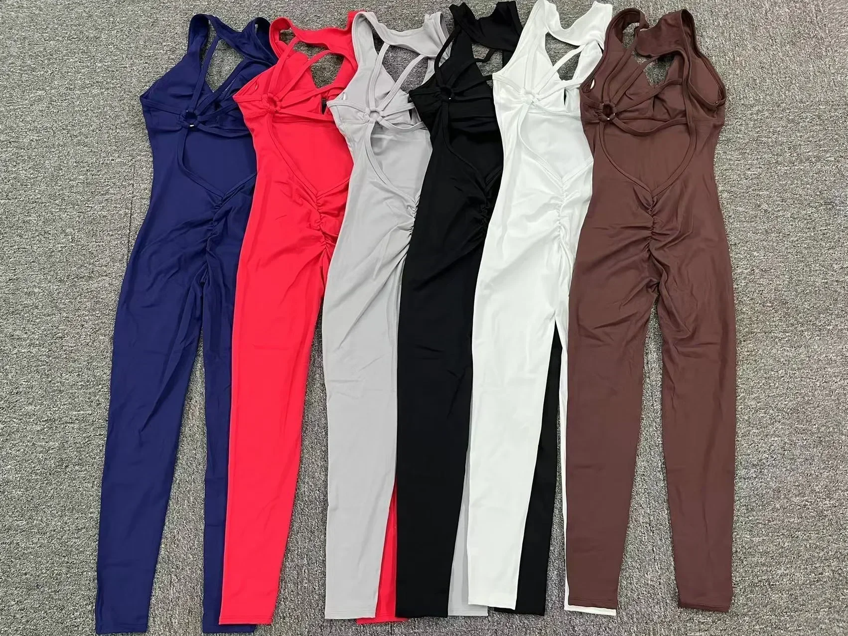 Mode Sexy Holle Scrunch Apen Vrouwen Gym Sport Jumpsuit Verhoogt Butt Wit Zwart Vrouwelijke Yoga Fitness Overalls Zomeroutfits