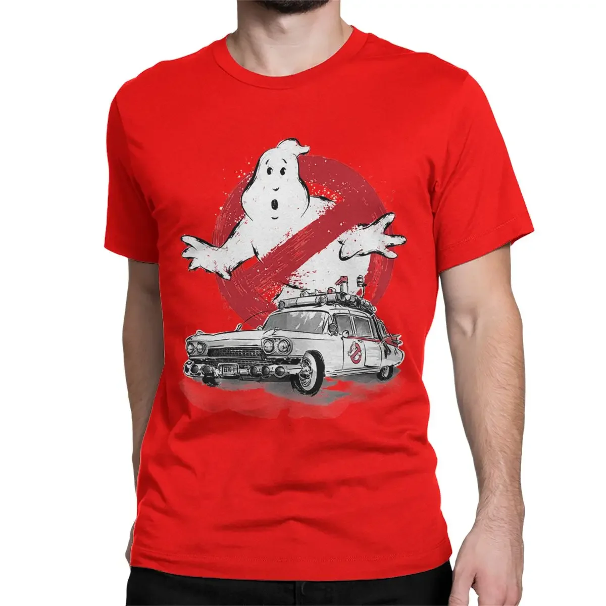 Crewneck Ghost Tees Busters Short Sleeve Clothing Adult Ghostbusters Monster Movie T Shirts for Men Cotton Vintage T-Shirt funny